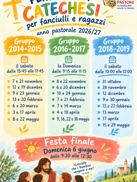 Locandina catechesi Gesù Buon Pastore