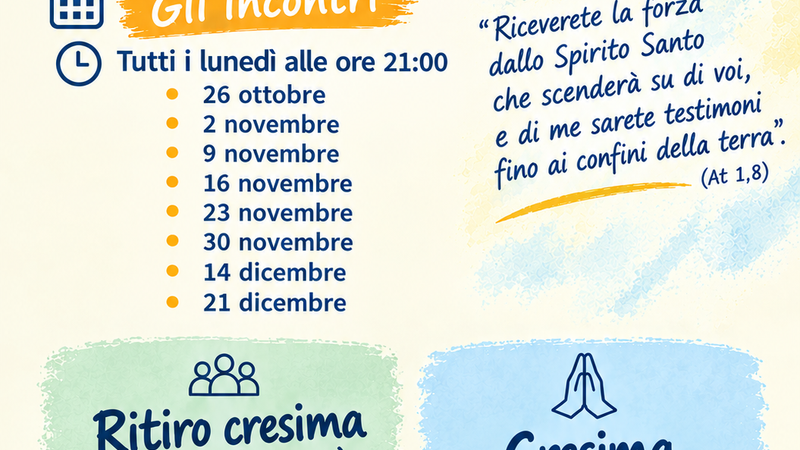 Percorso cresimandi 2026/27